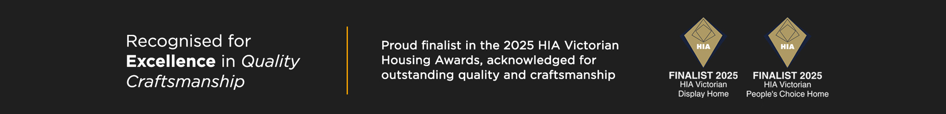 Recognised for Excellence in Quality Craftmanship